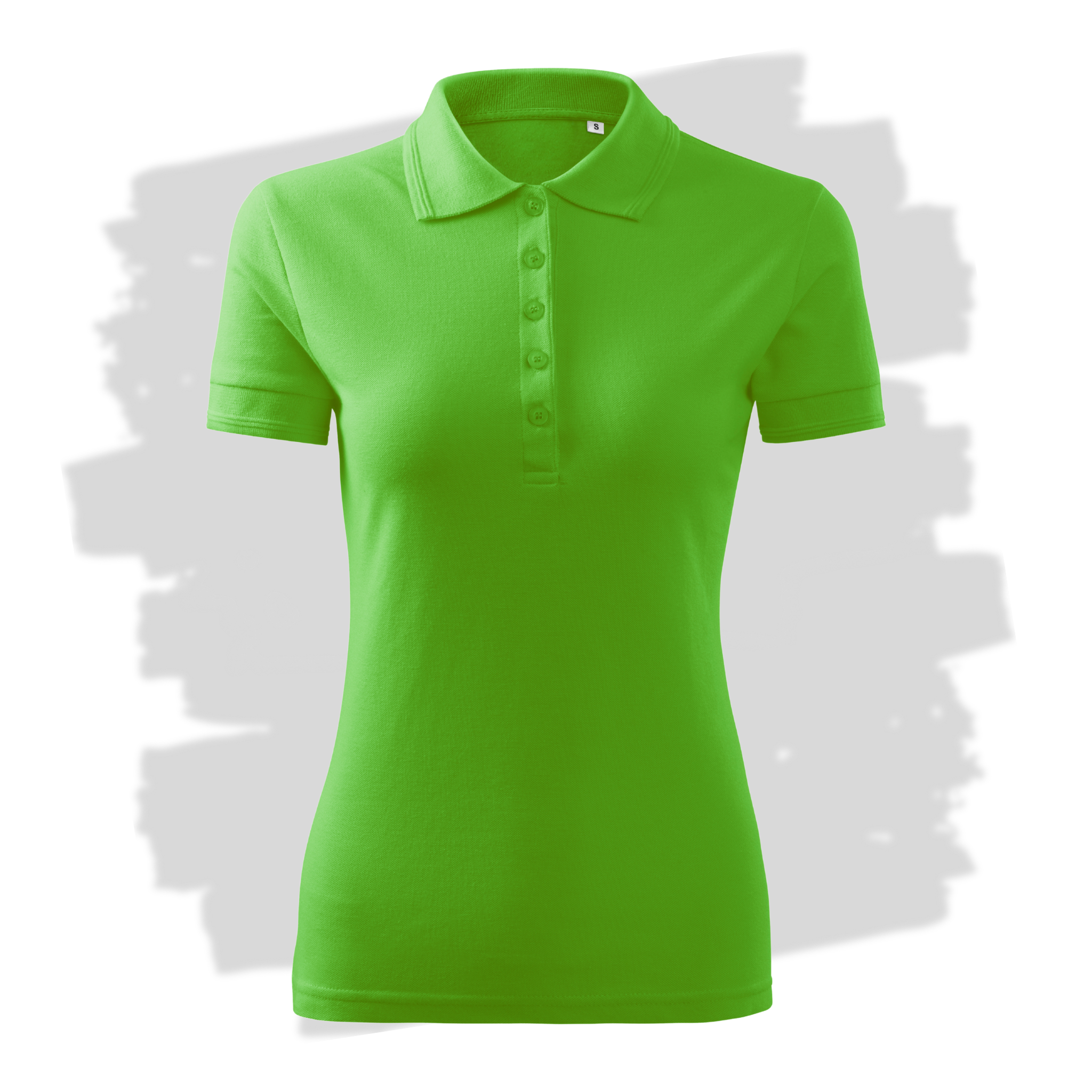 Apple green dámské polo triko připravená pro vlastní výšivku z fotky