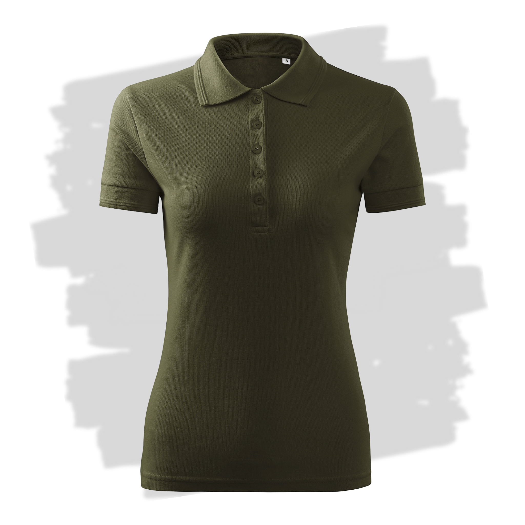 Military dámské polo triko připravená pro vlastní výšivku z fotky