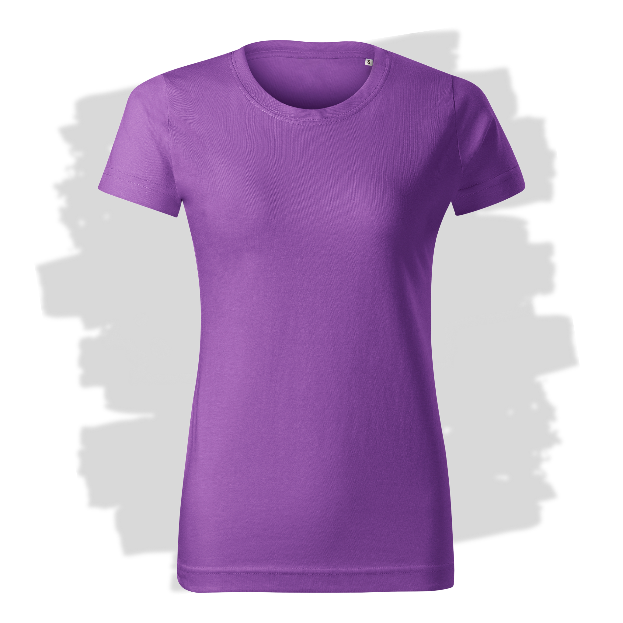 Fialové dámské triko připravená pro vlastní výšivku z fotky