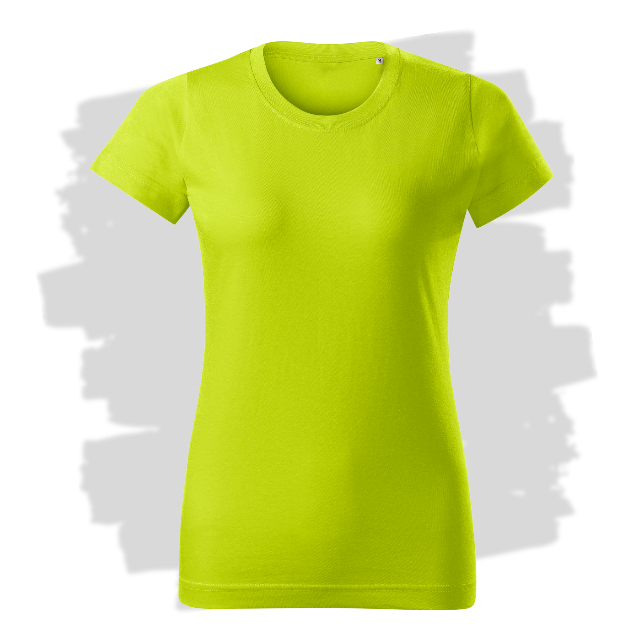 Limetkové dámské triko připravená pro vlastní výšivku z fotky