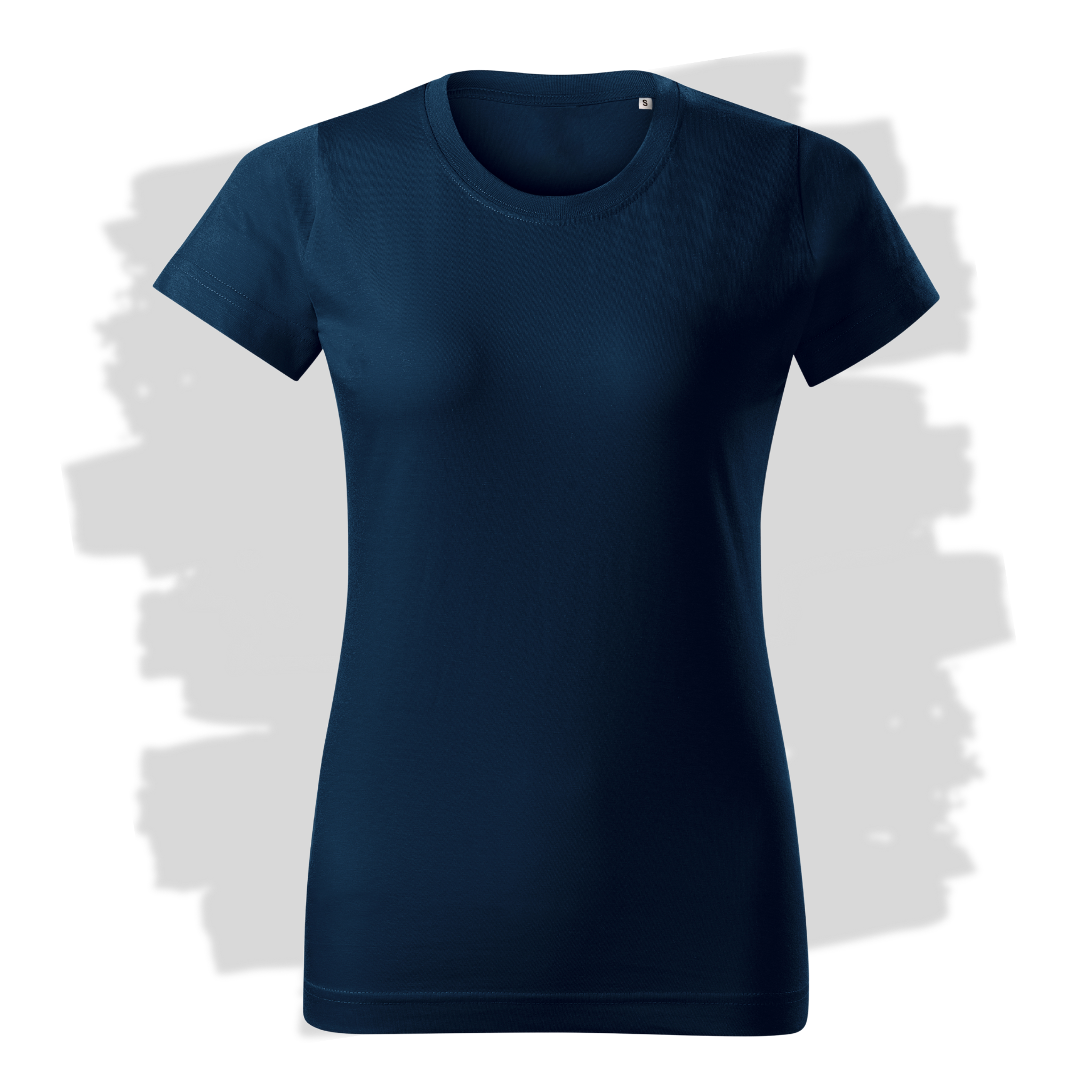 Námořsky modré dámské triko připravená pro vlastní výšivku z fotky