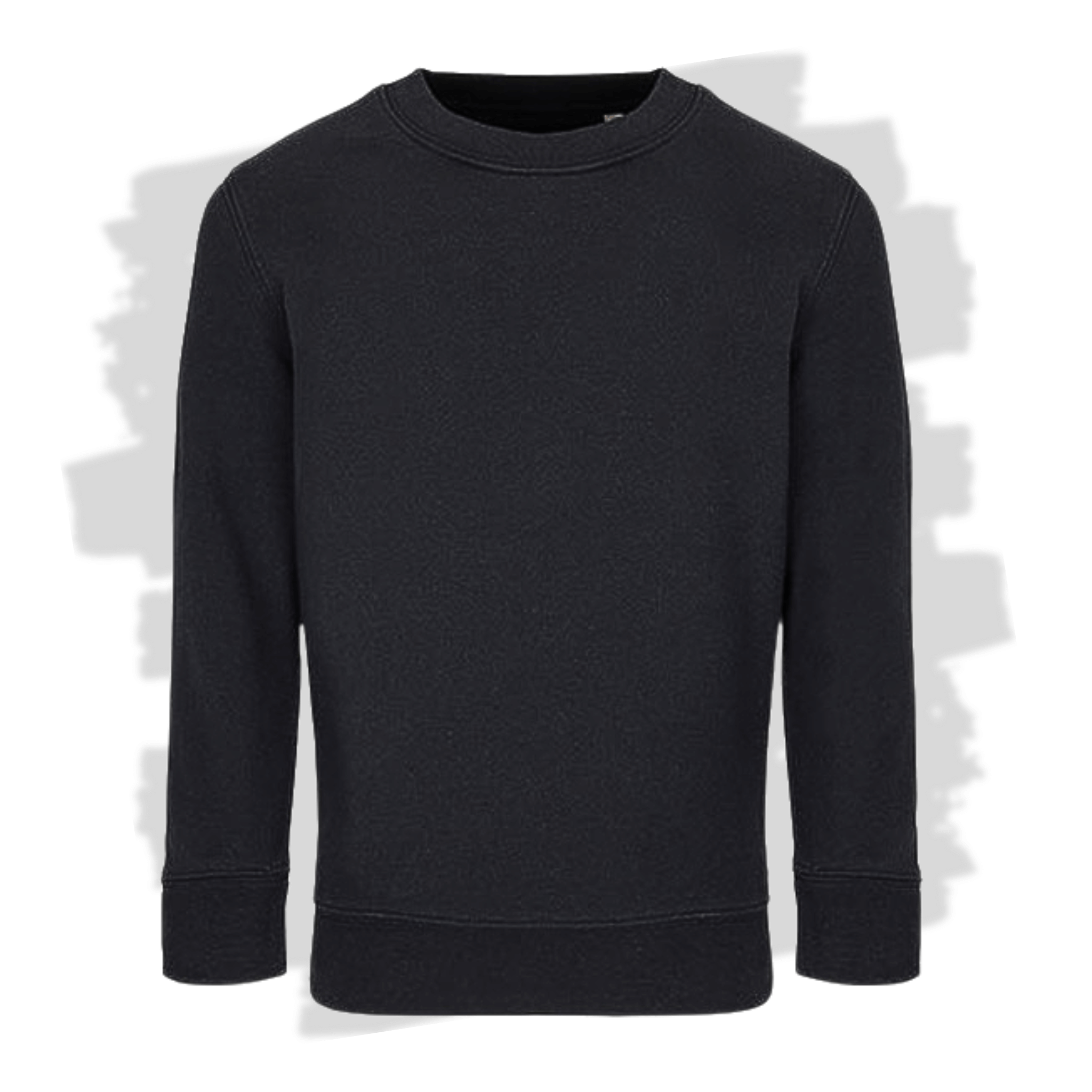 Černá dětská mikina bez kapuce s personalizovanou výšivkou