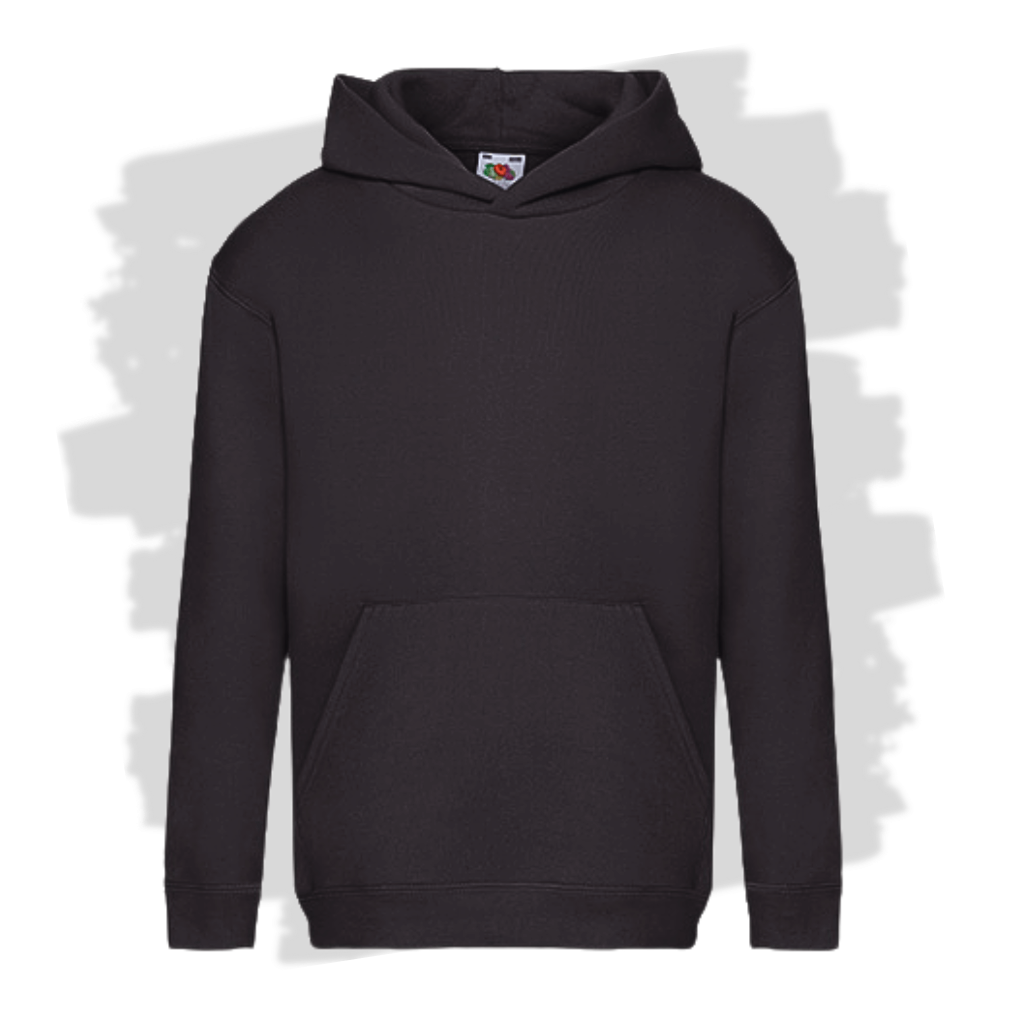 Černá dětská mikina s kapucí s personalizovanou výšivkou