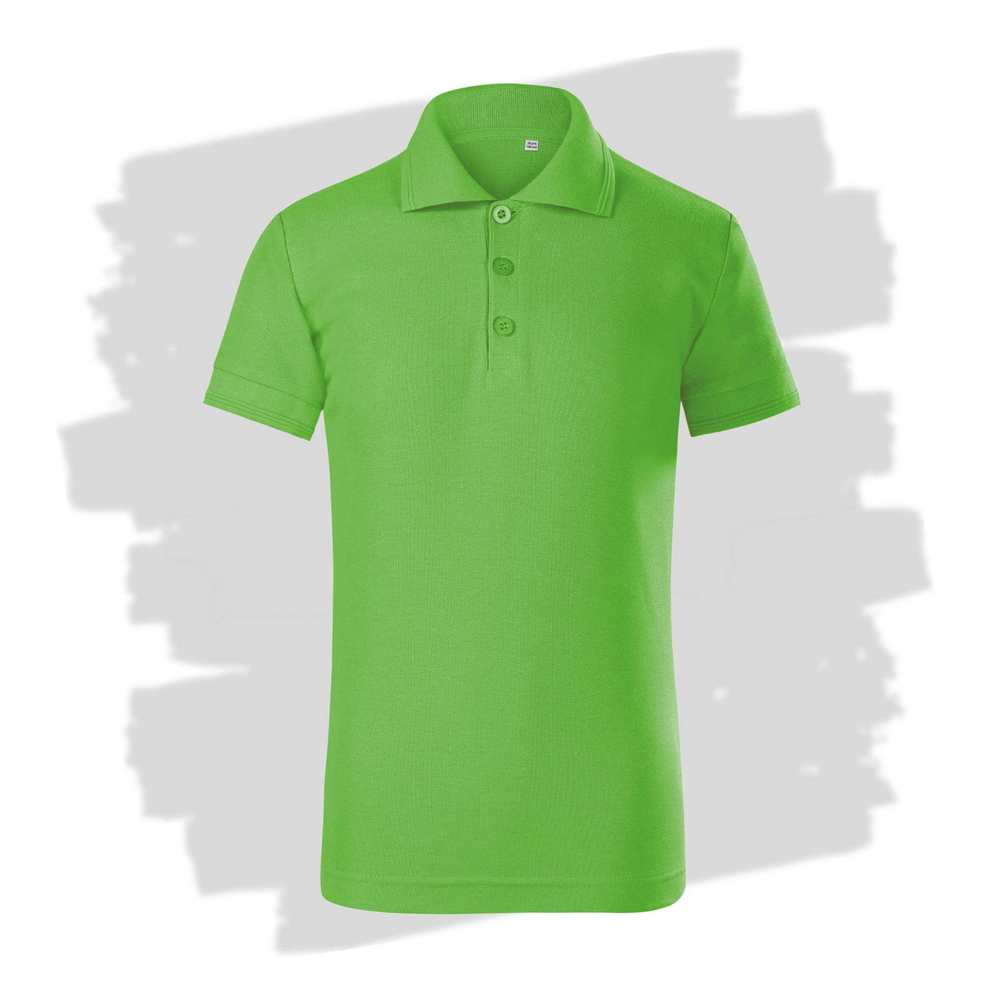 Apple green dětské polo triko připravená pro vlastní výšivku z fotky