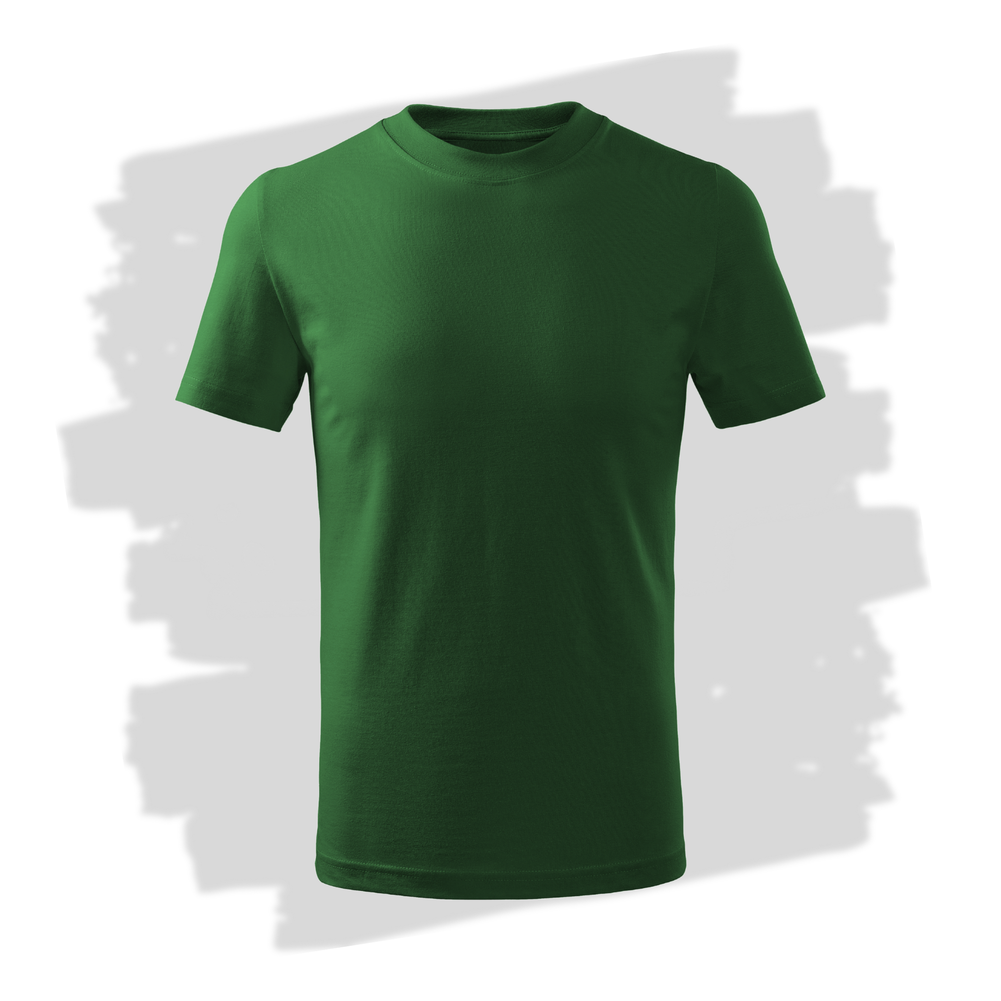 Lahvově zelené dětské triko připravená pro vlastní výšivku z fotky