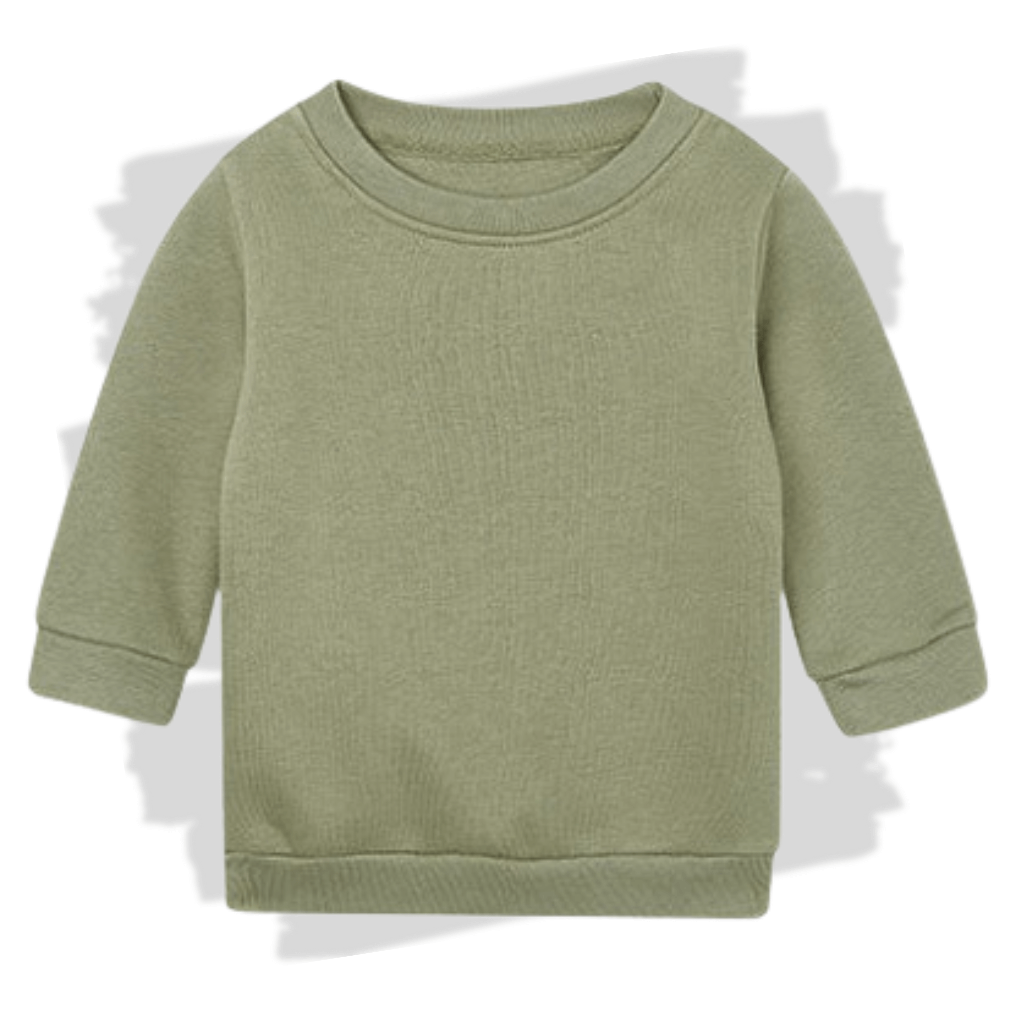 Khaki kojenecká mikina bez kapuce s personalizovanou výšivkou