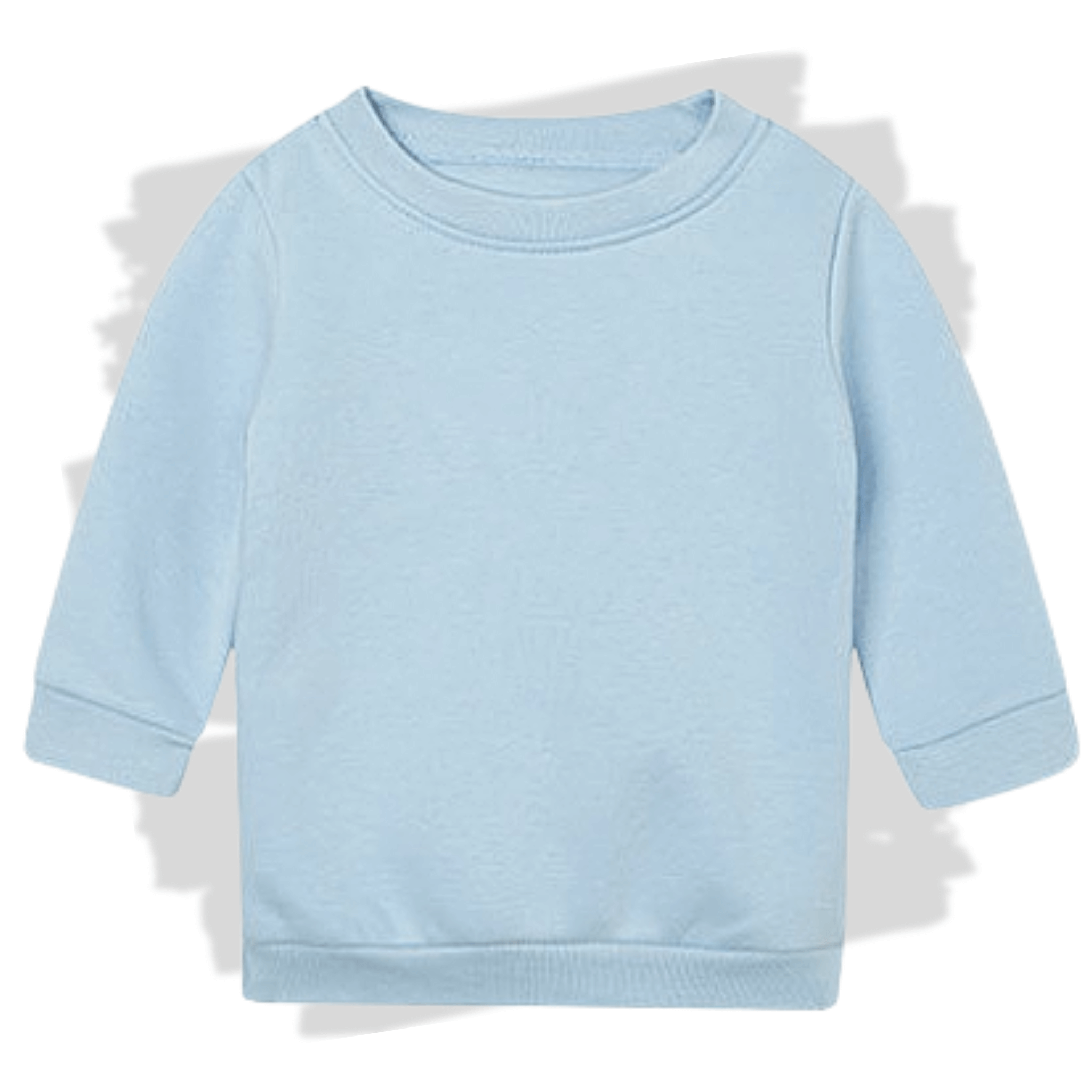 Světle modrá kojenecká mikina bez kapuce s personalizovanou výšivkou