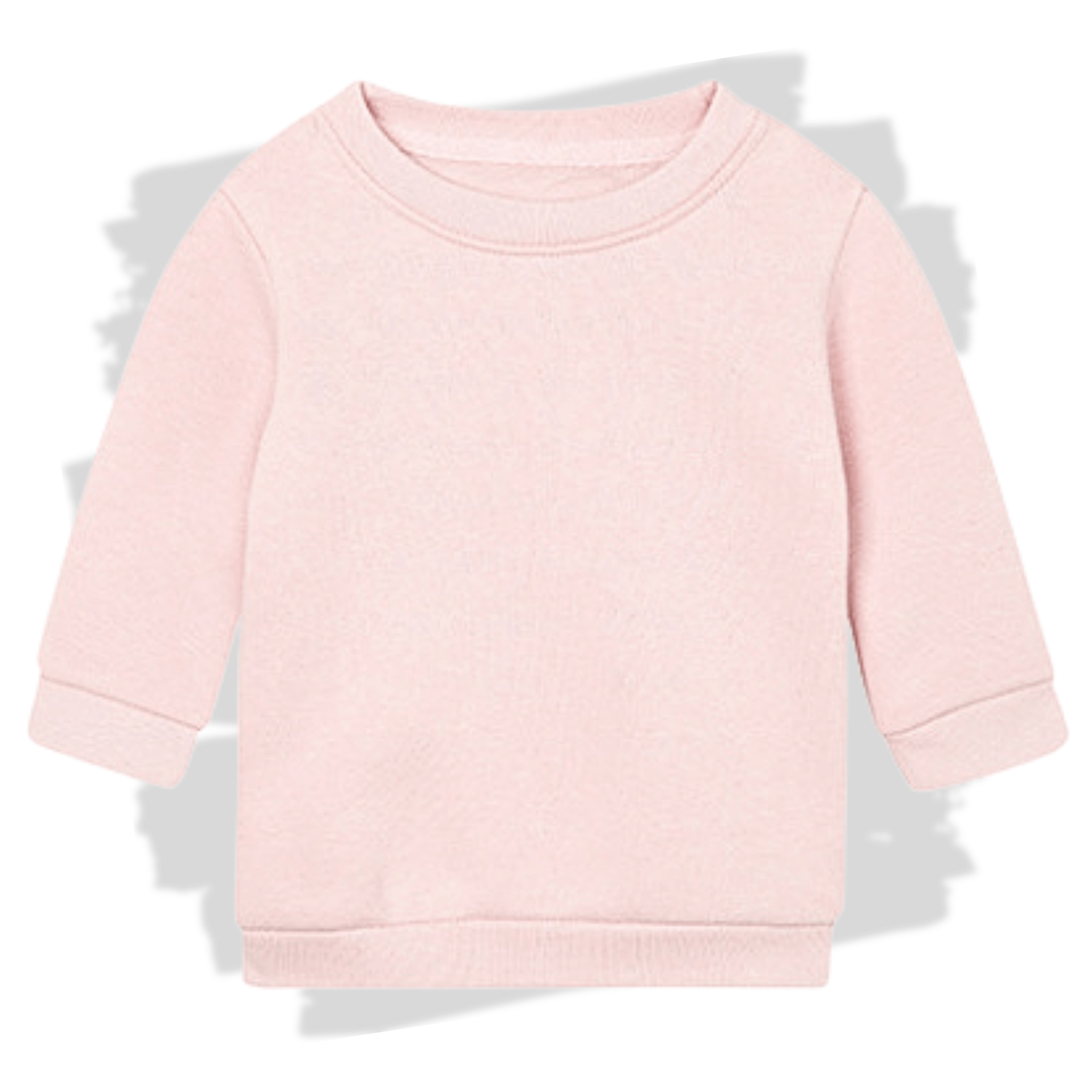 Světle růžová kojenecká mikina bez kapuce s personalizovanou výšivkou