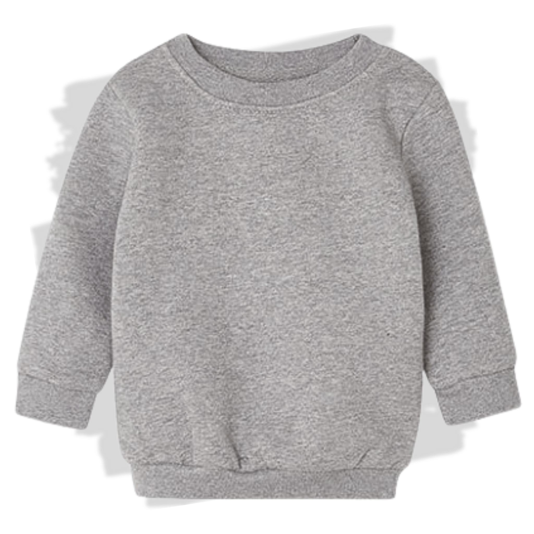 Světle šedá kojenecká mikina bez kapuce s personalizovanou výšivkou