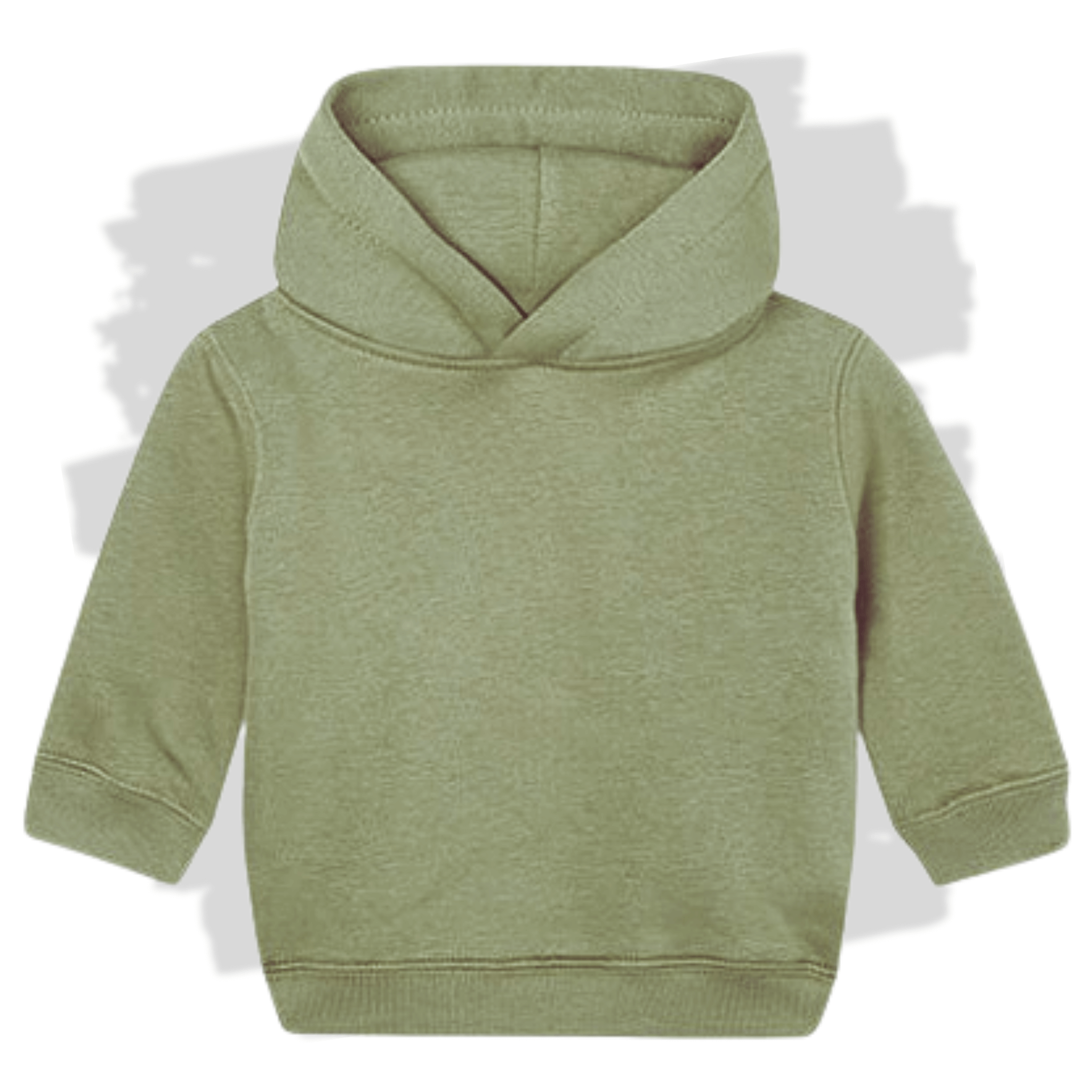 Khaki kojenecká mikina s kapucí s personalizovanou výšivkou