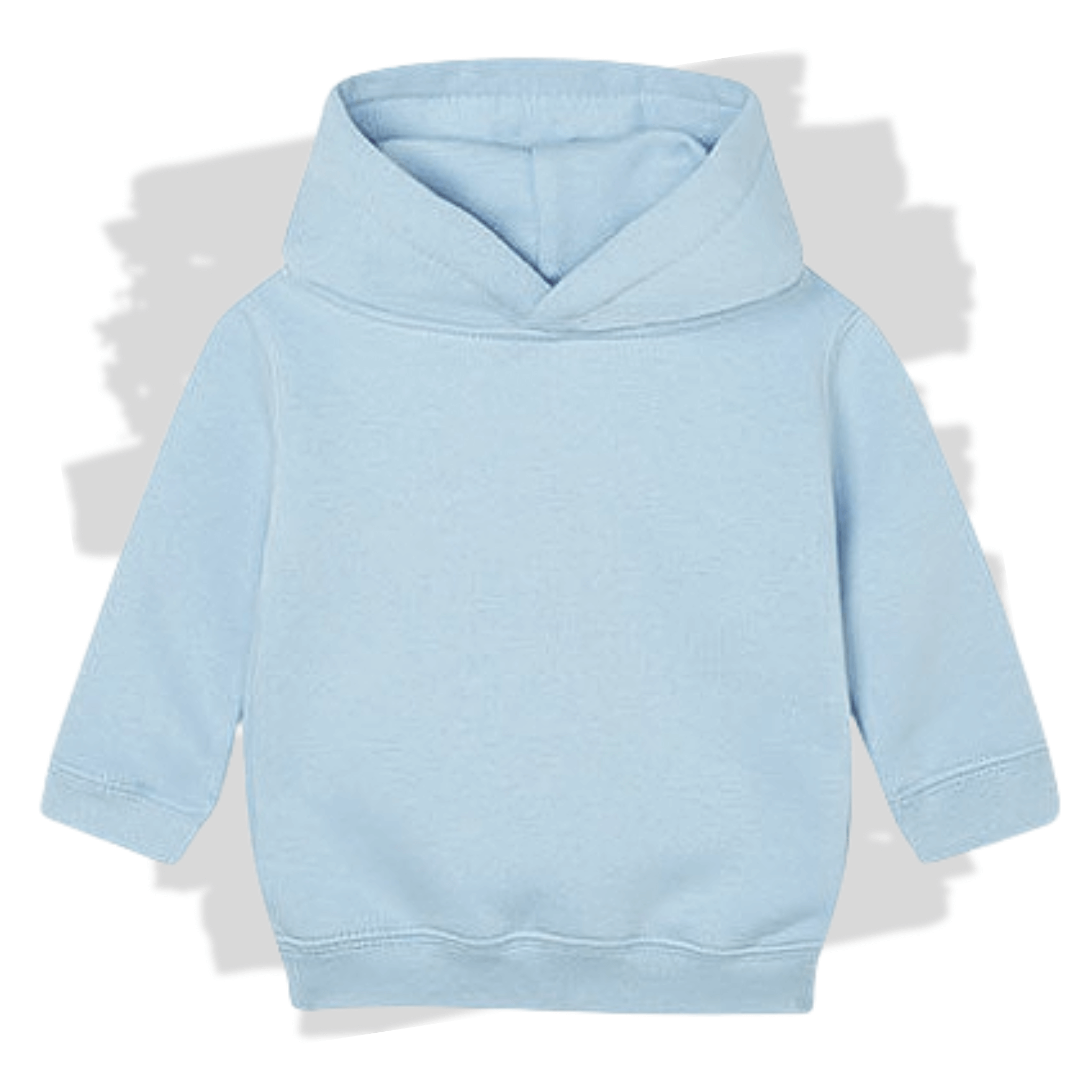 Světle modrá kojenecká mikina s kapucí s personalizovanou výšivkou