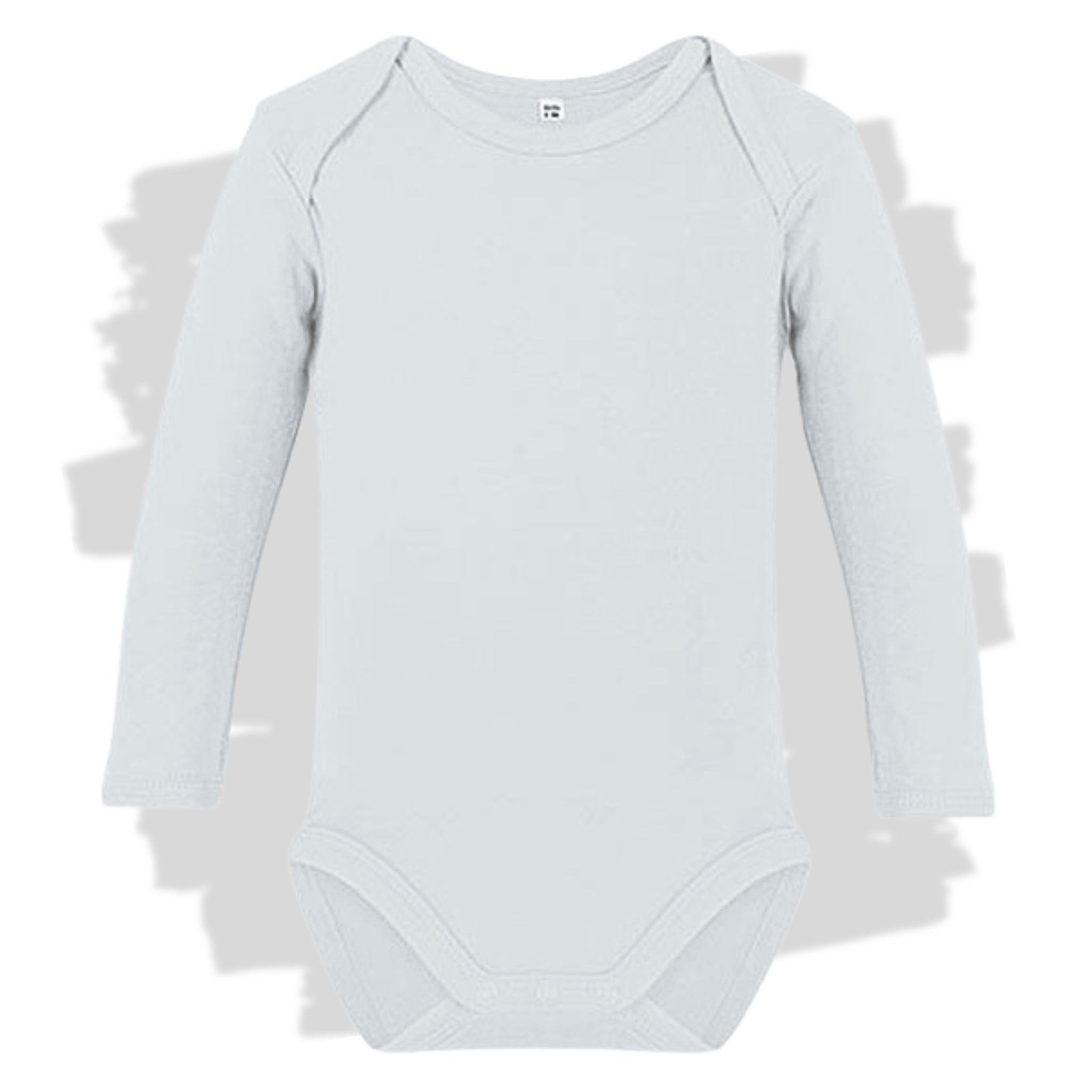 Bílé kojenecké body s dlouhým rukávem s personalizovanou výšivkou