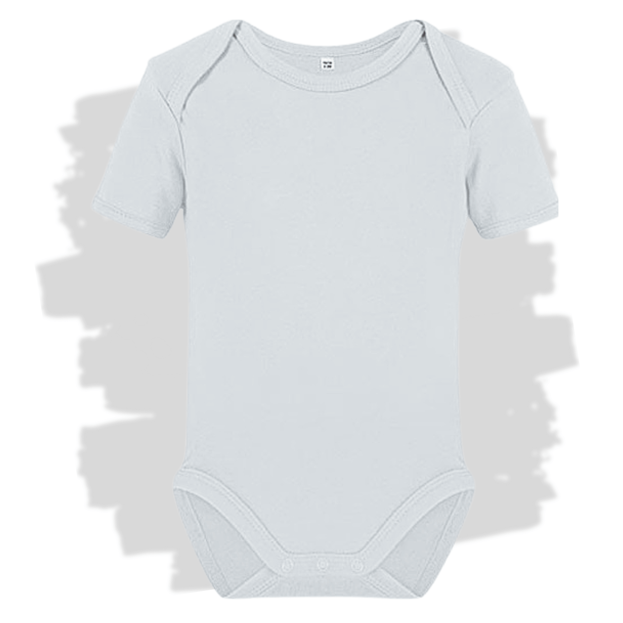 Bílé kojenecké body s krátkým rukávem s personalizovanou výšivkou