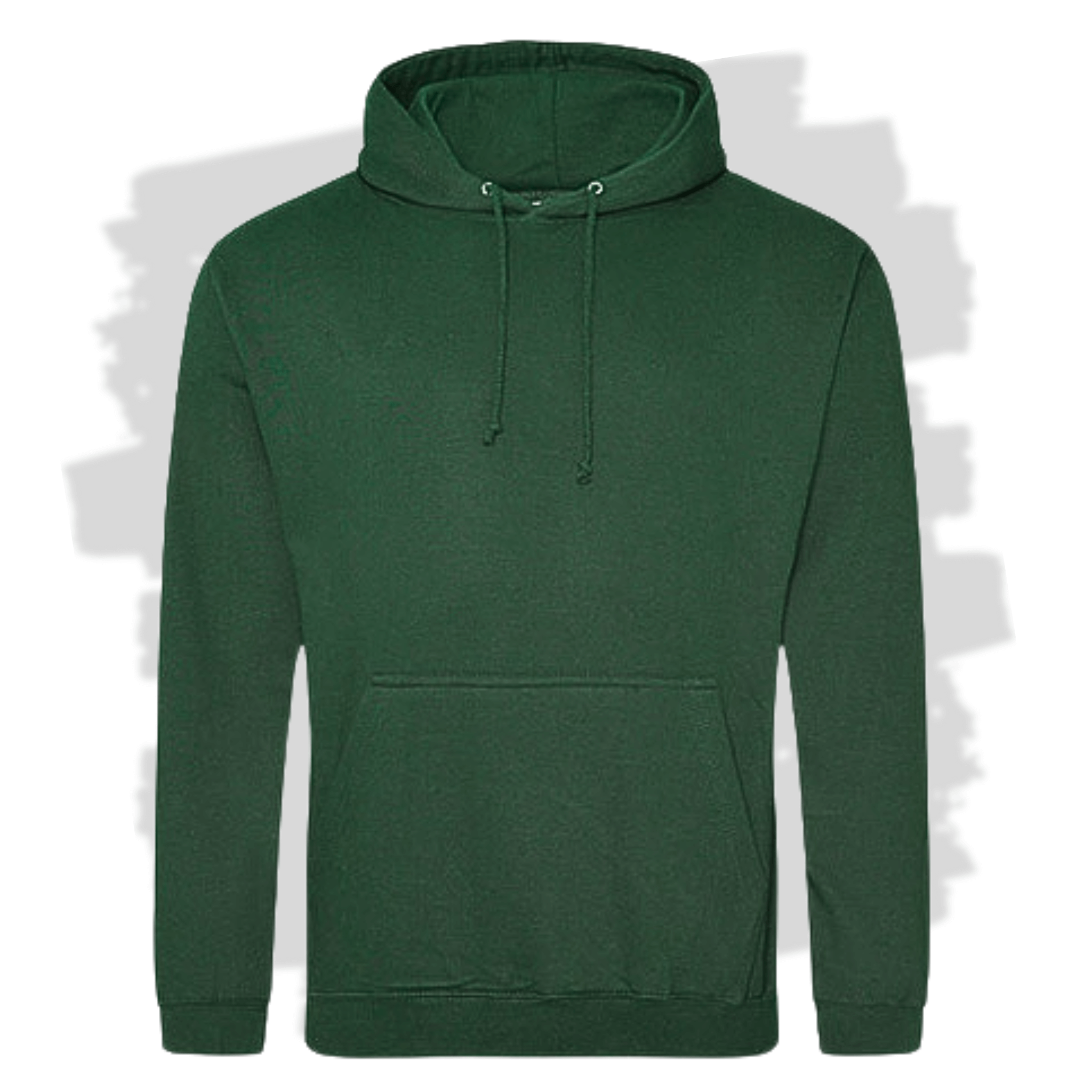 Lahvově zelená mikina s kapucí s personalizovanou výšivkou