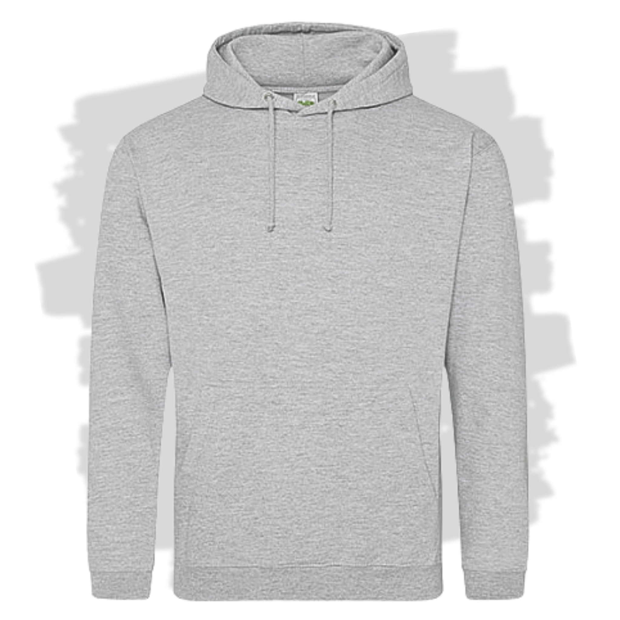 Šedá mikina s kapucí s personalizovanou výšivkou