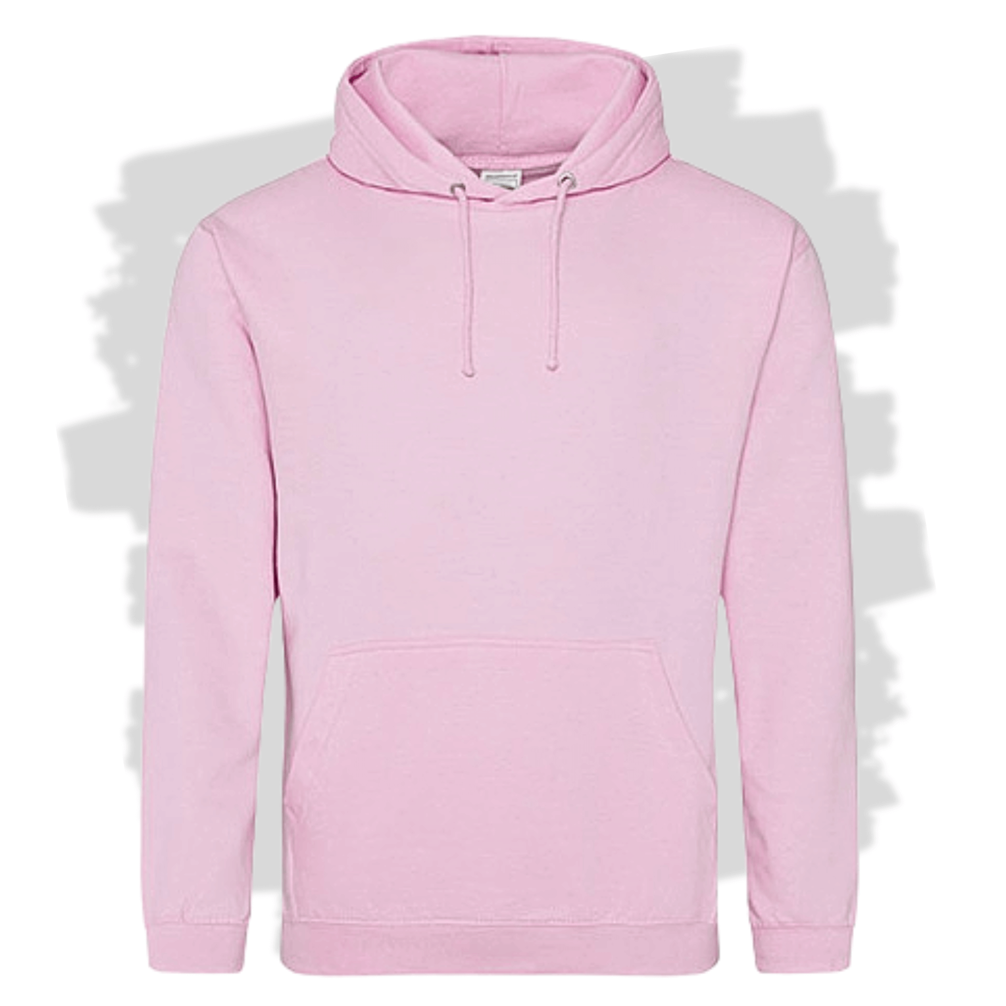 Světle růžová mikina s kapucí s personalizovanou výšivkou