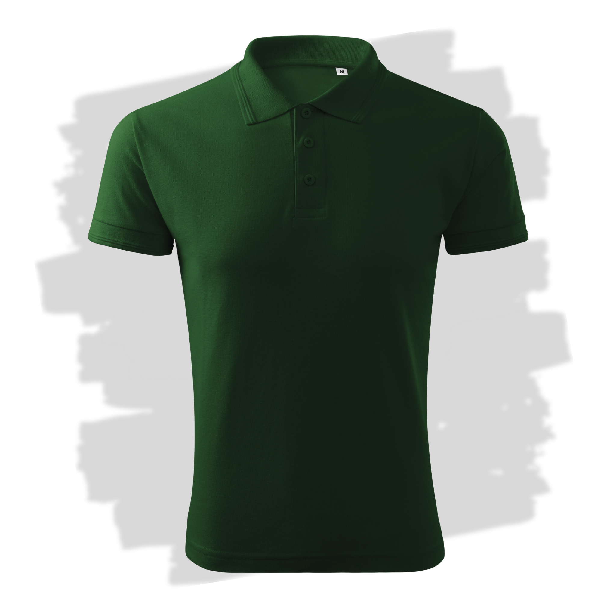 Lahvově zelené pánské polo triko připravená pro vlastní výšivku z fotky