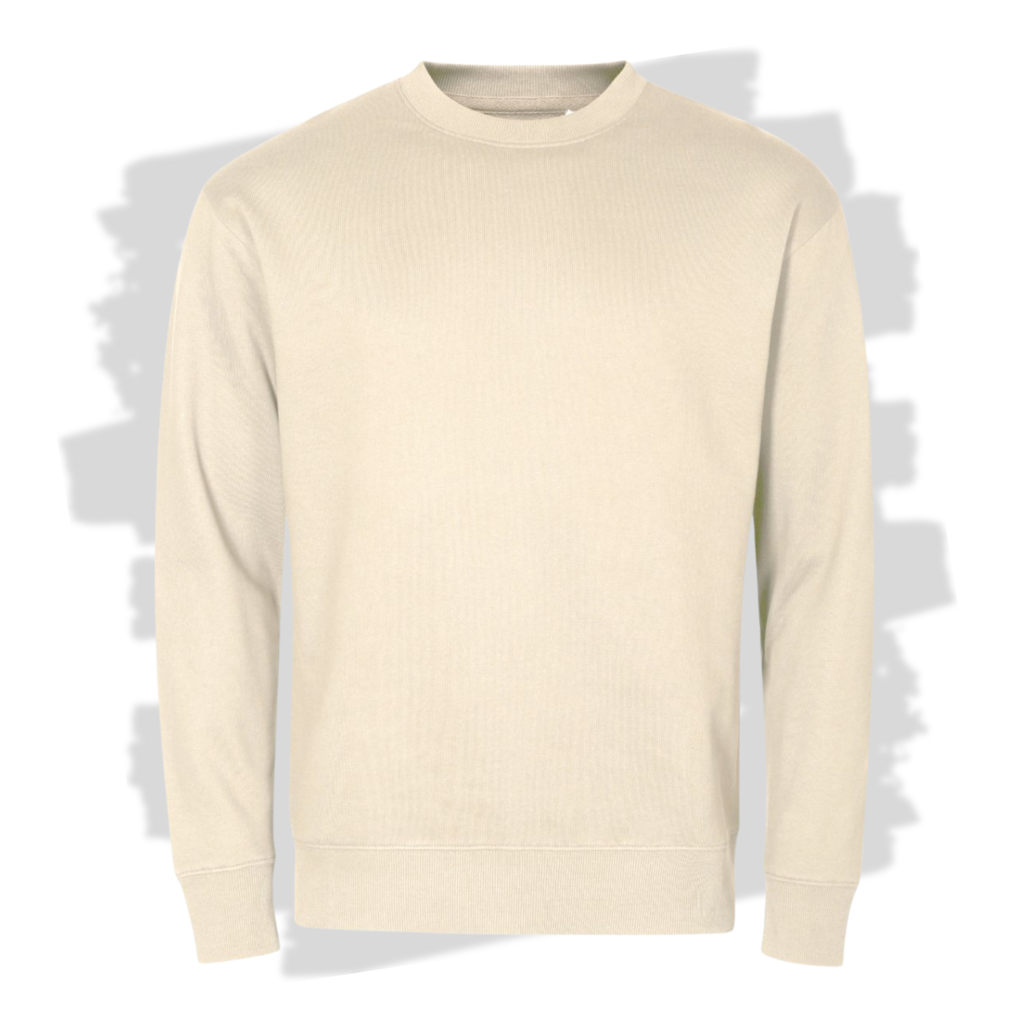 Mandlová unisex mikina bez kapuce připravená pro vlastní výšivku z fotky