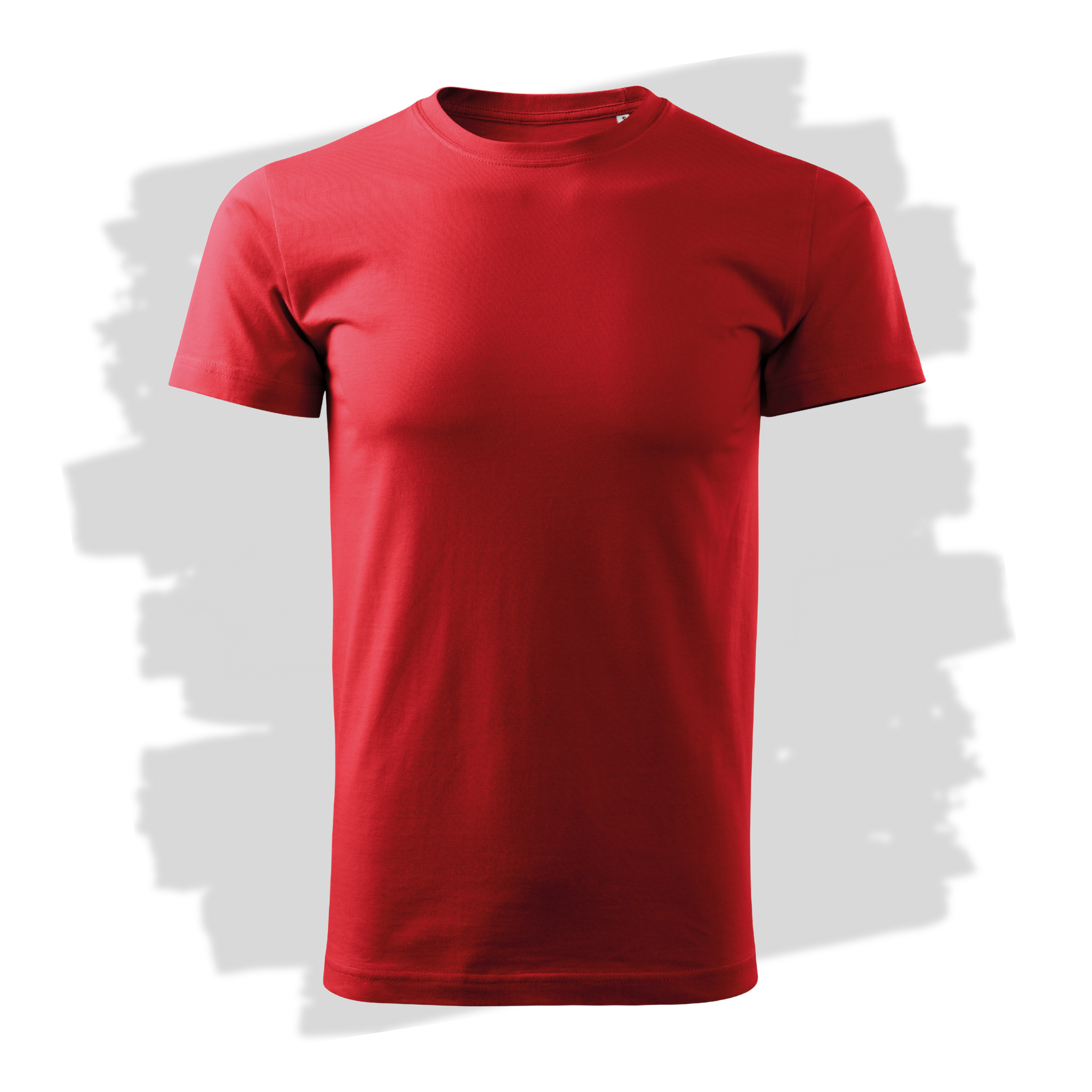 Červené unisex triko připravená pro vlastní výšivku z fotky