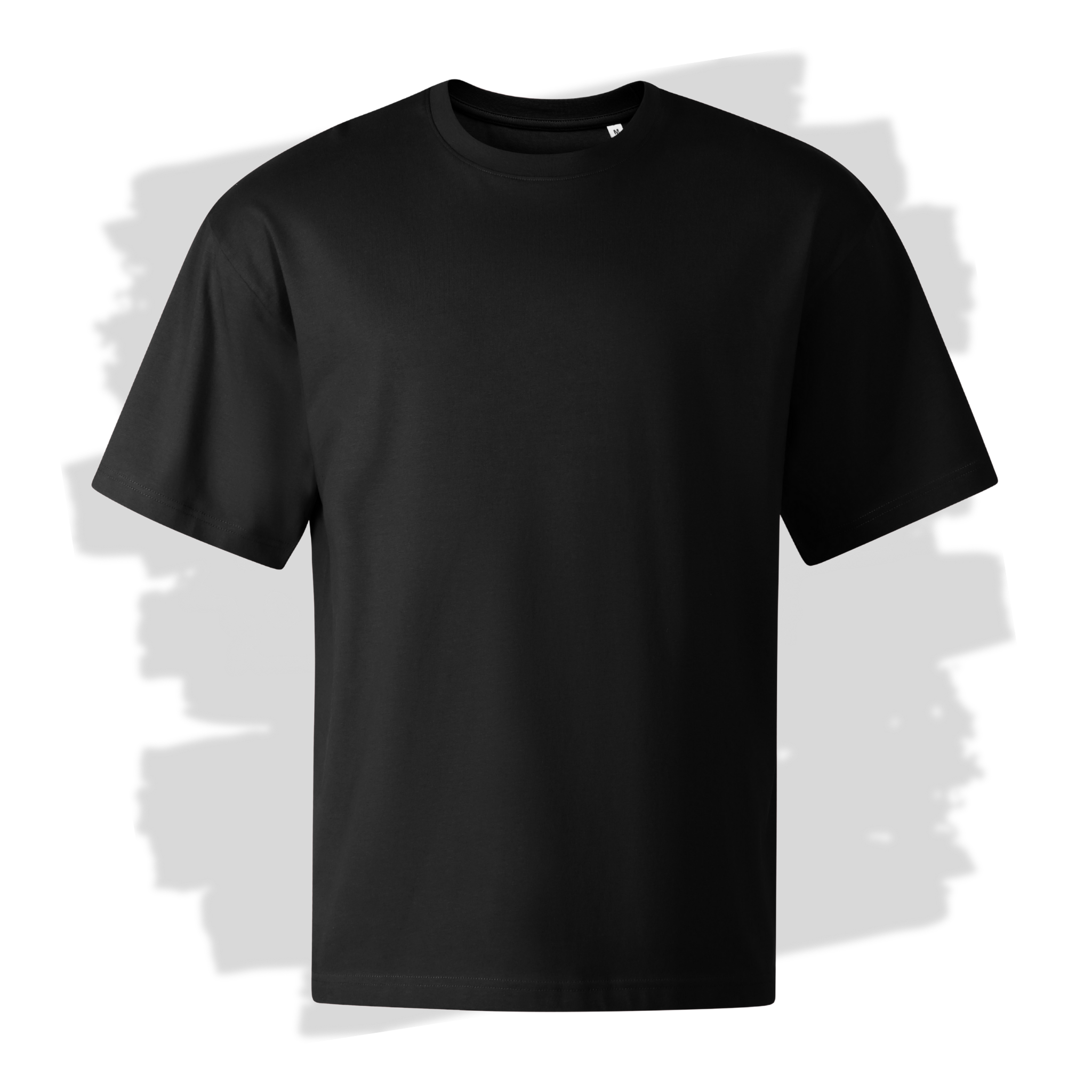 Černé unisex volné triko připravená pro vlastní výšivku z fotky