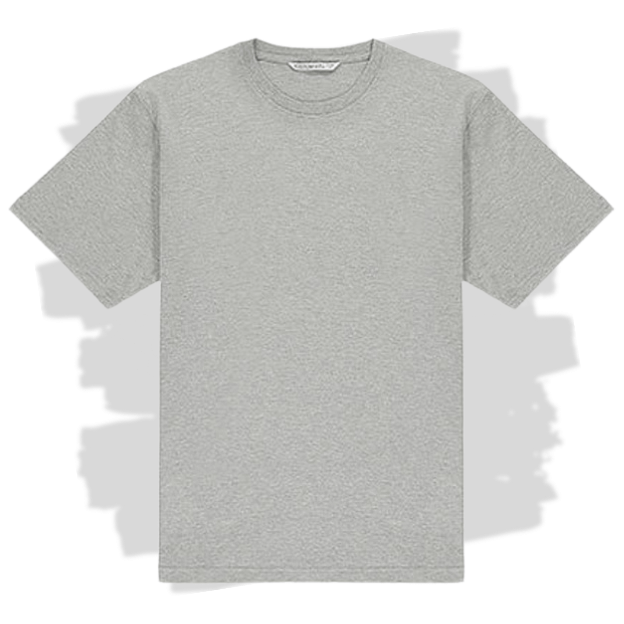 Světle šedé volné triko s personalizovanou výšivkou