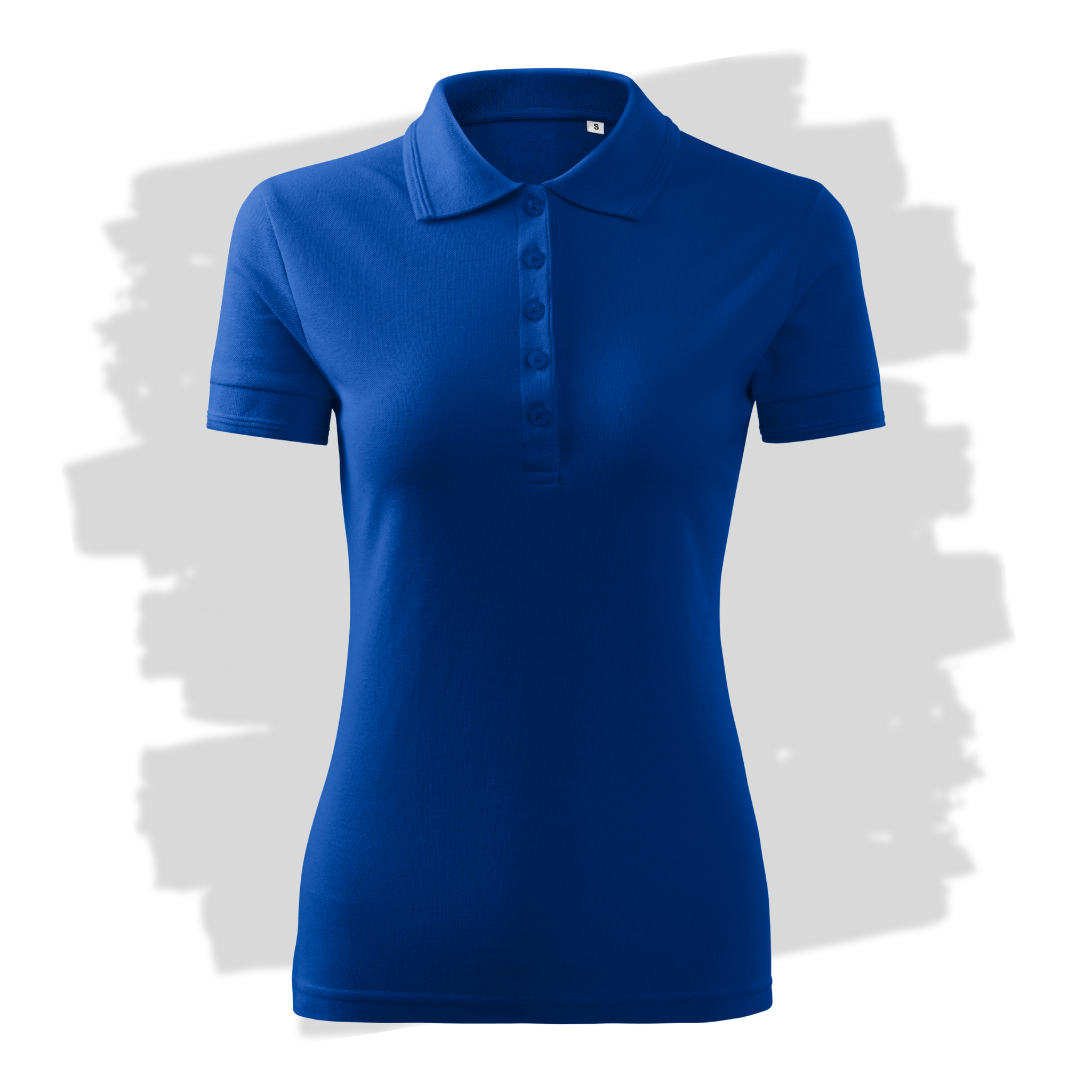 Královsky modré dámské polo triko připravená pro vlastní výšivku z fotky