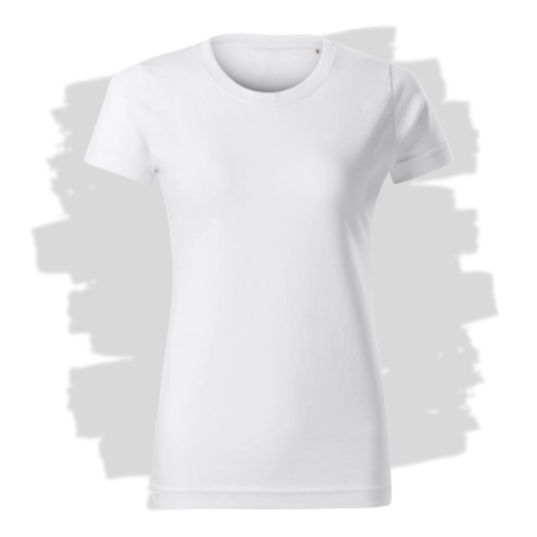 Bílé dámské triko připravená pro vlastní výšivku z fotky