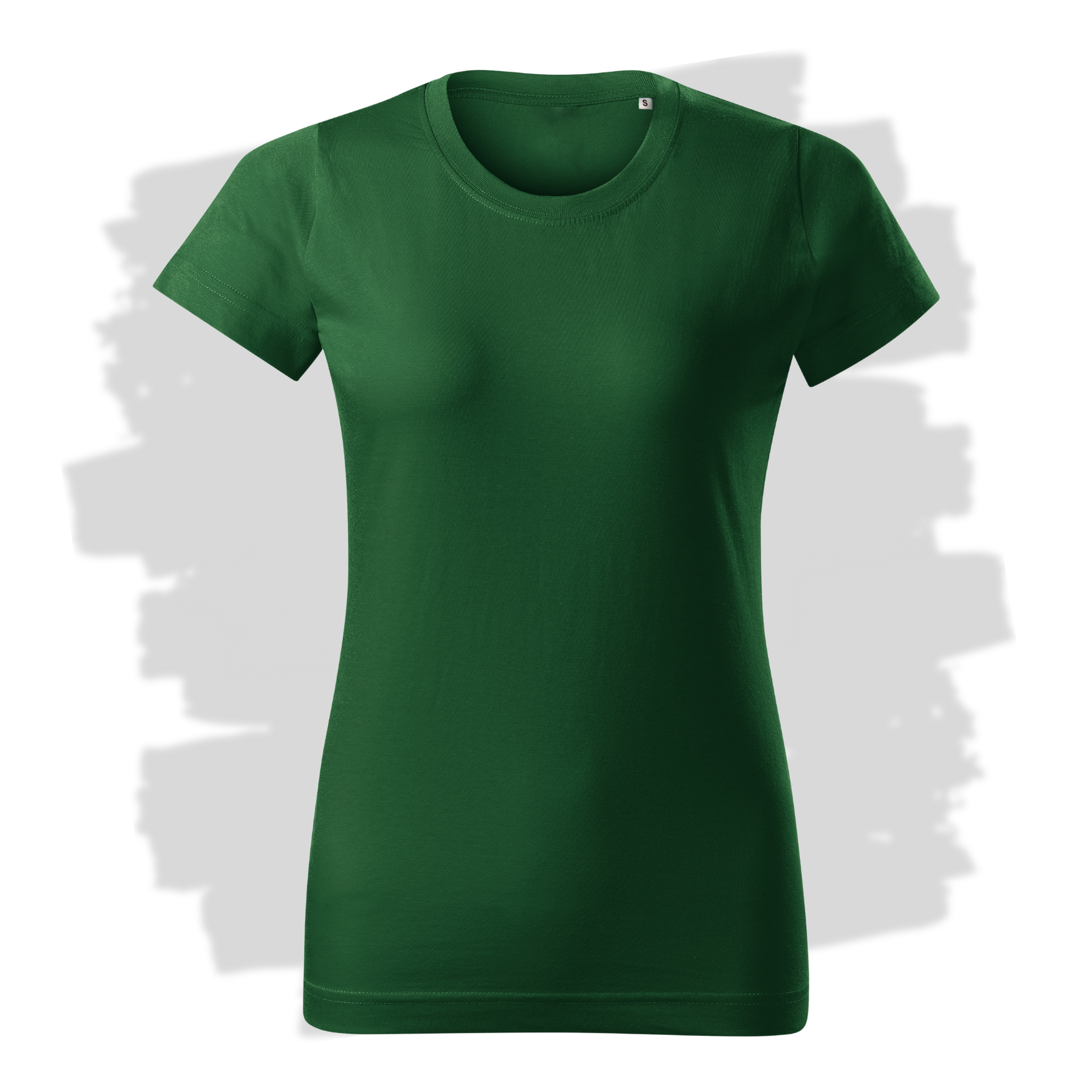 Lahvově zelené dámské triko připravená pro vlastní výšivku z fotky