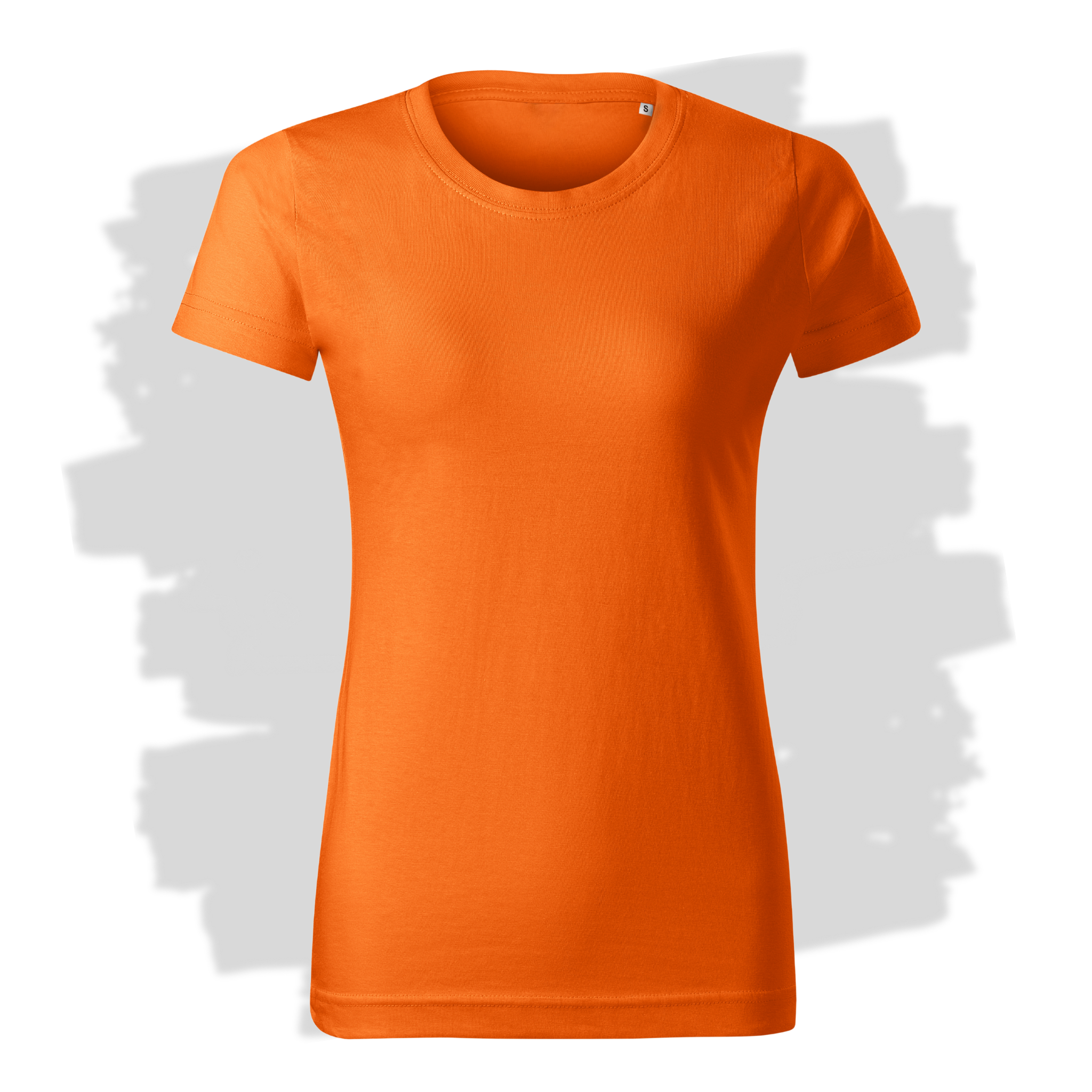 Oranžové dámské triko připravená pro vlastní výšivku z fotky