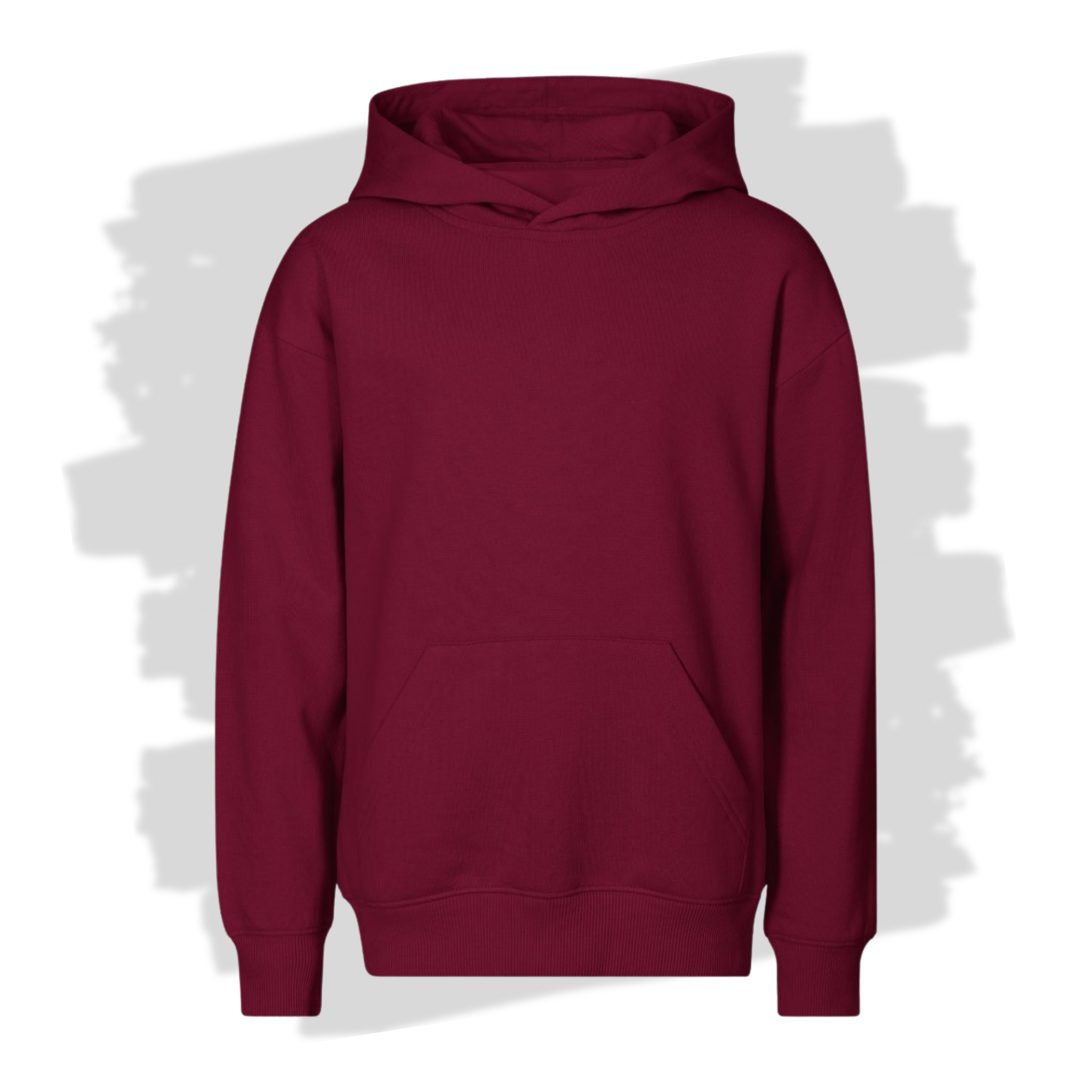 Garnet dětská mikina s kapucí připravená pro vlastní výšivku z fotky