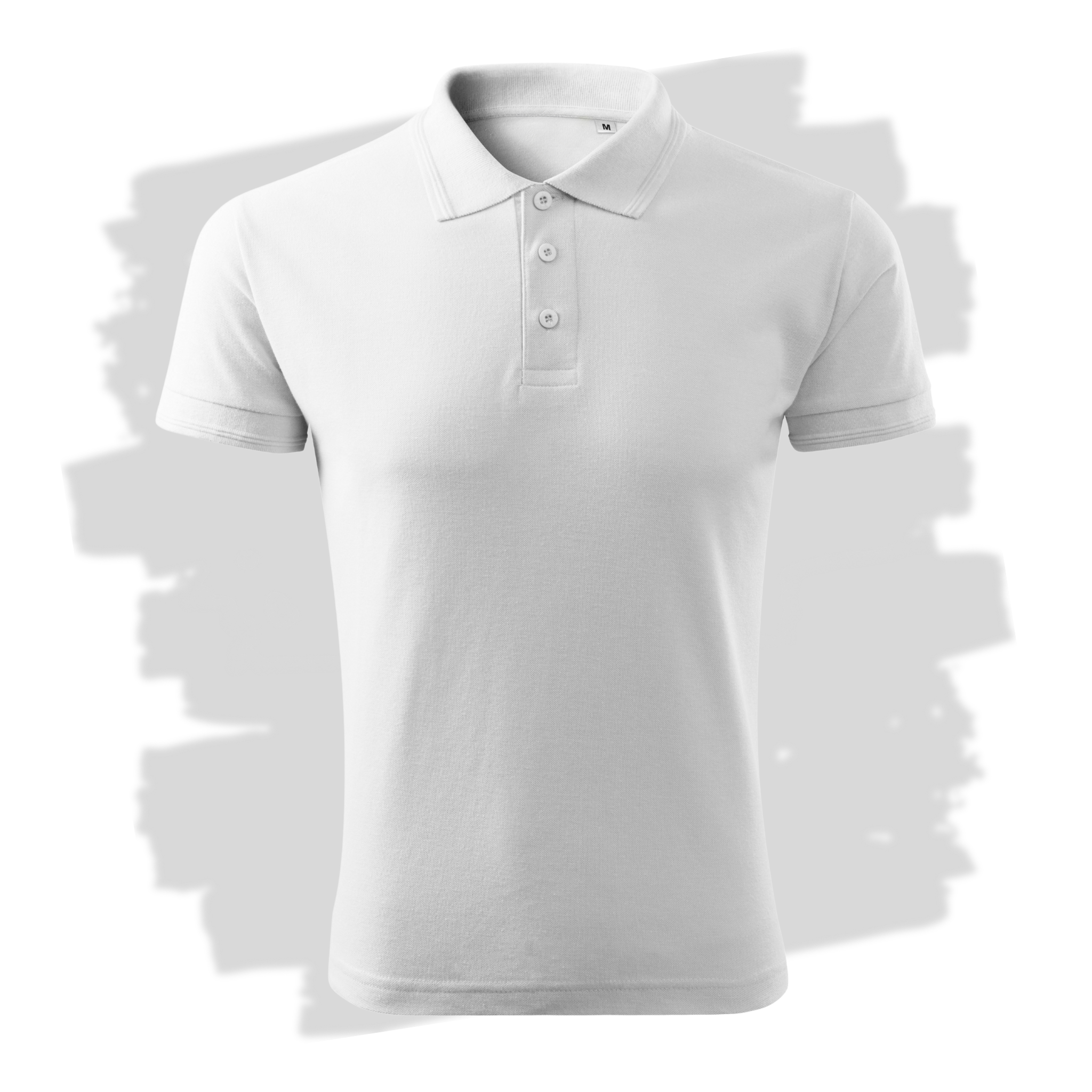 Bílé pánské polo triko připravená pro vlastní výšivku z fotky