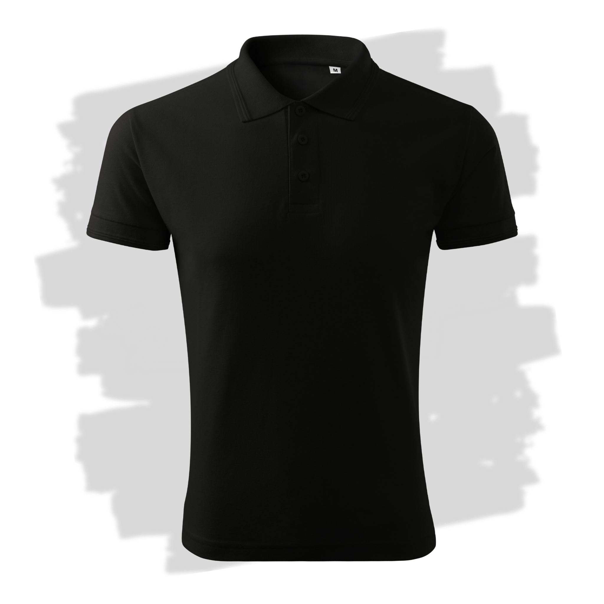 Černé pánské polo triko připravená pro vlastní výšivku z fotky