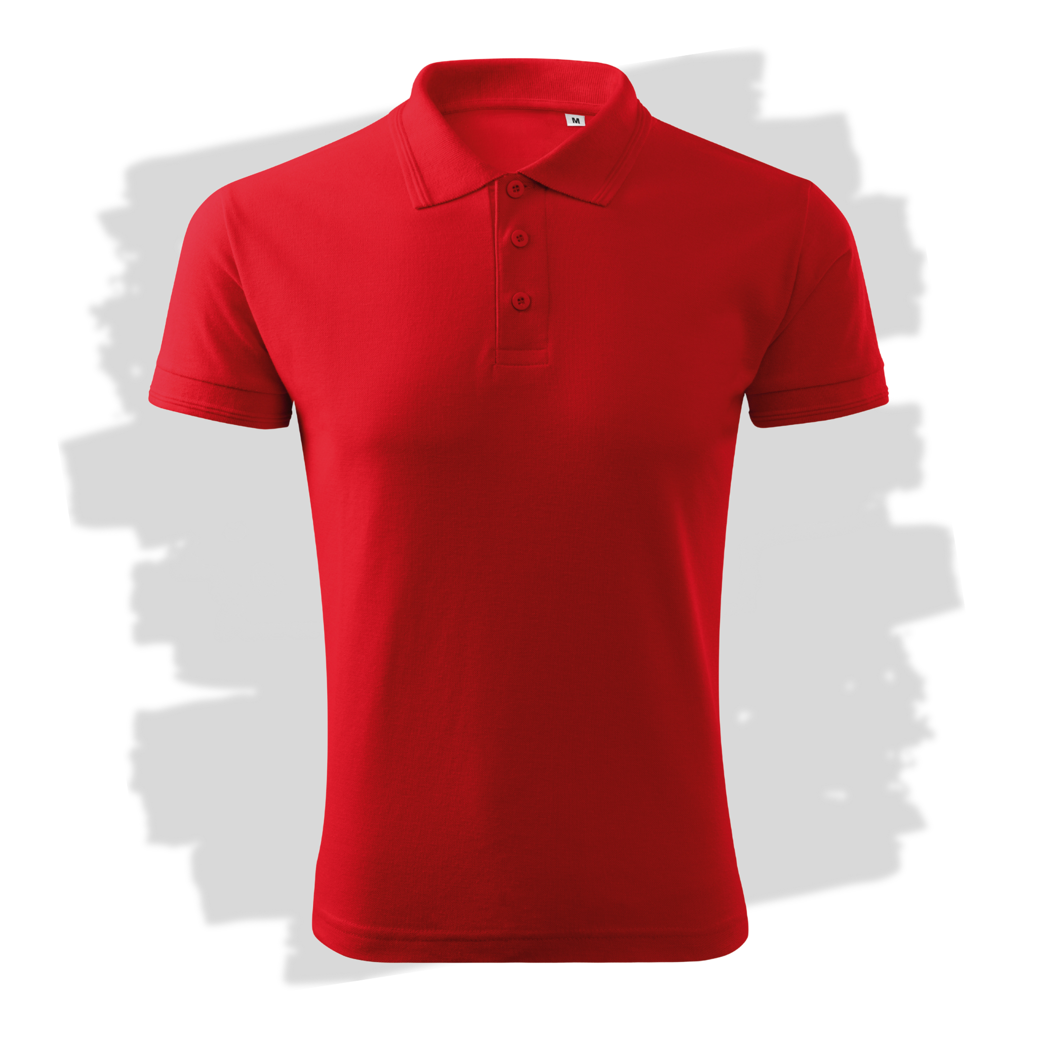 Červené pánské polo triko připravená pro vlastní výšivku z fotky