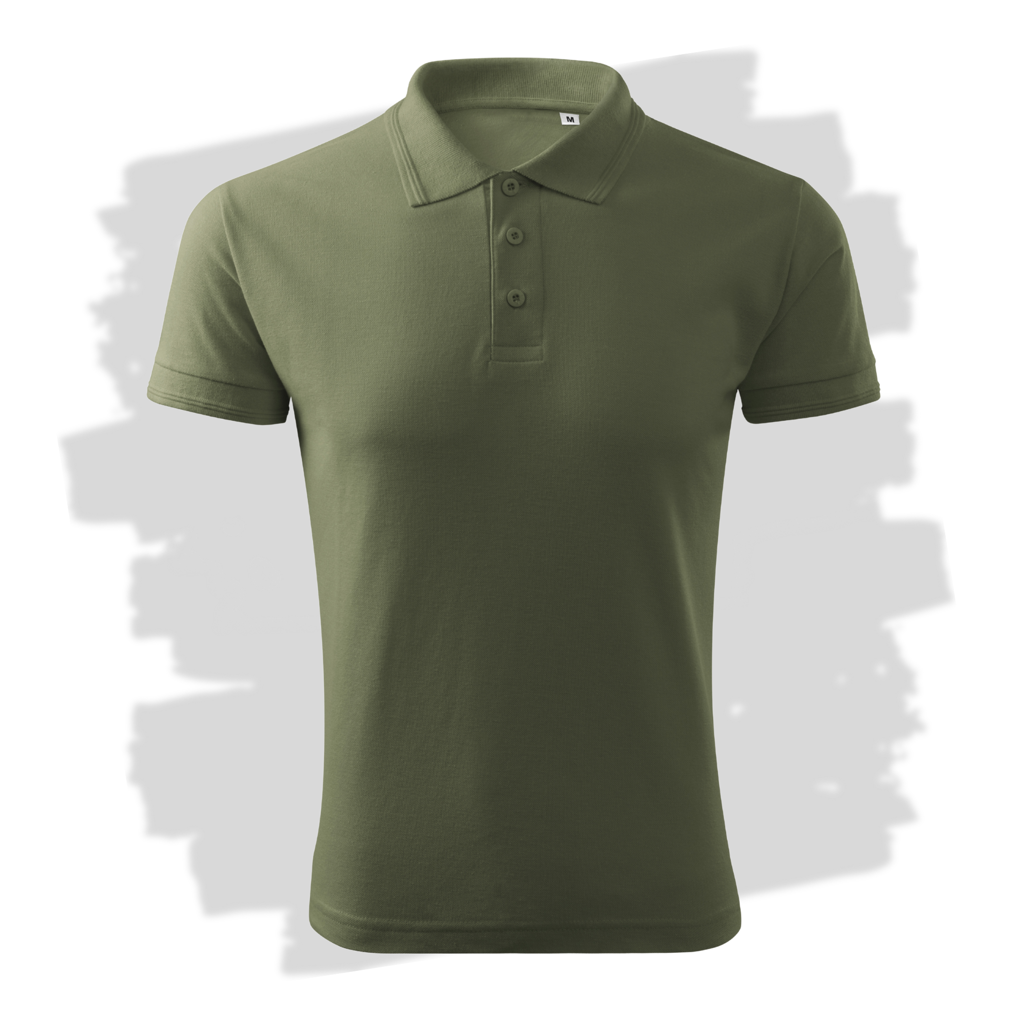 Khaki pánské polo triko připravená pro vlastní výšivku z fotky