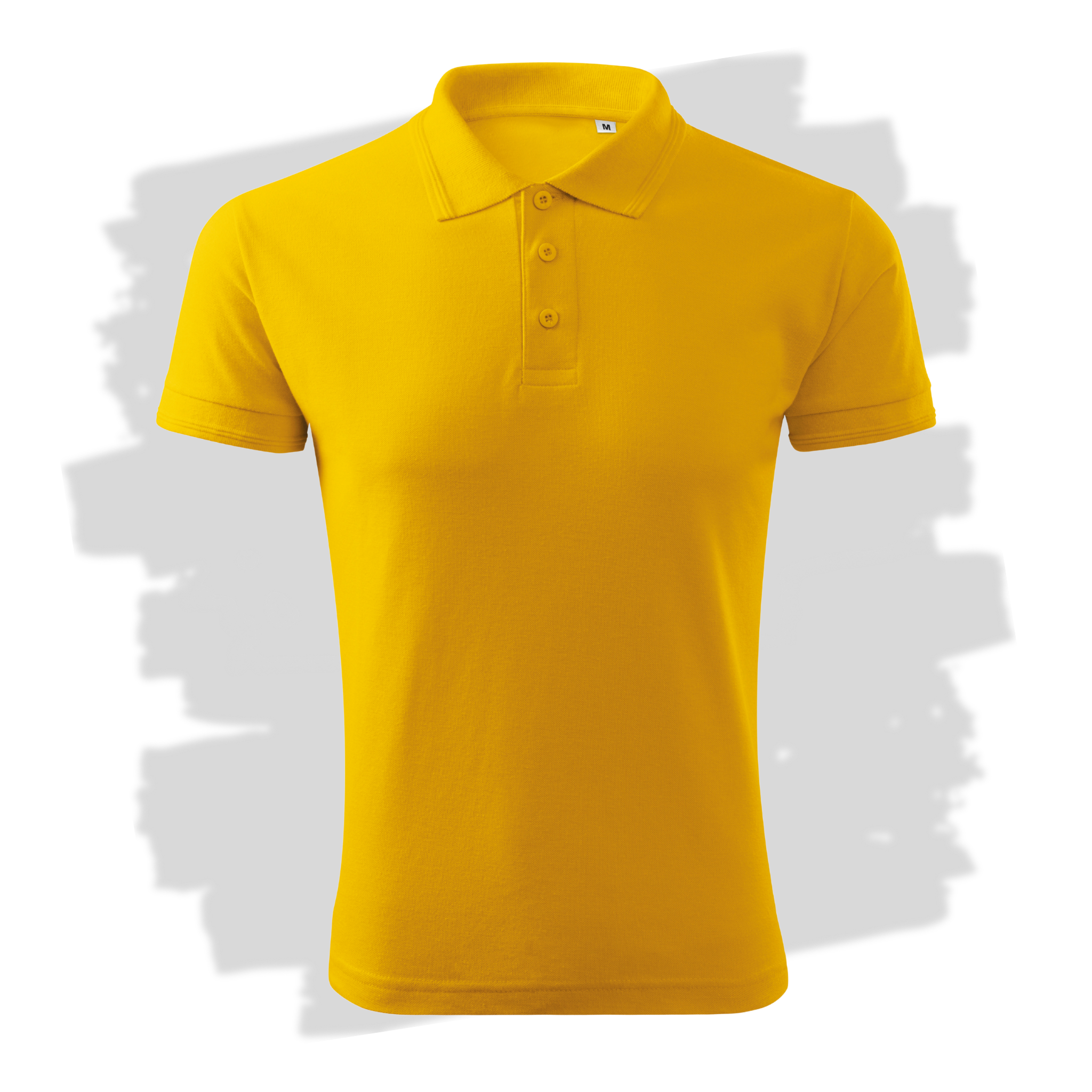 Žluté pánské polo triko připravená pro vlastní výšivku z fotky