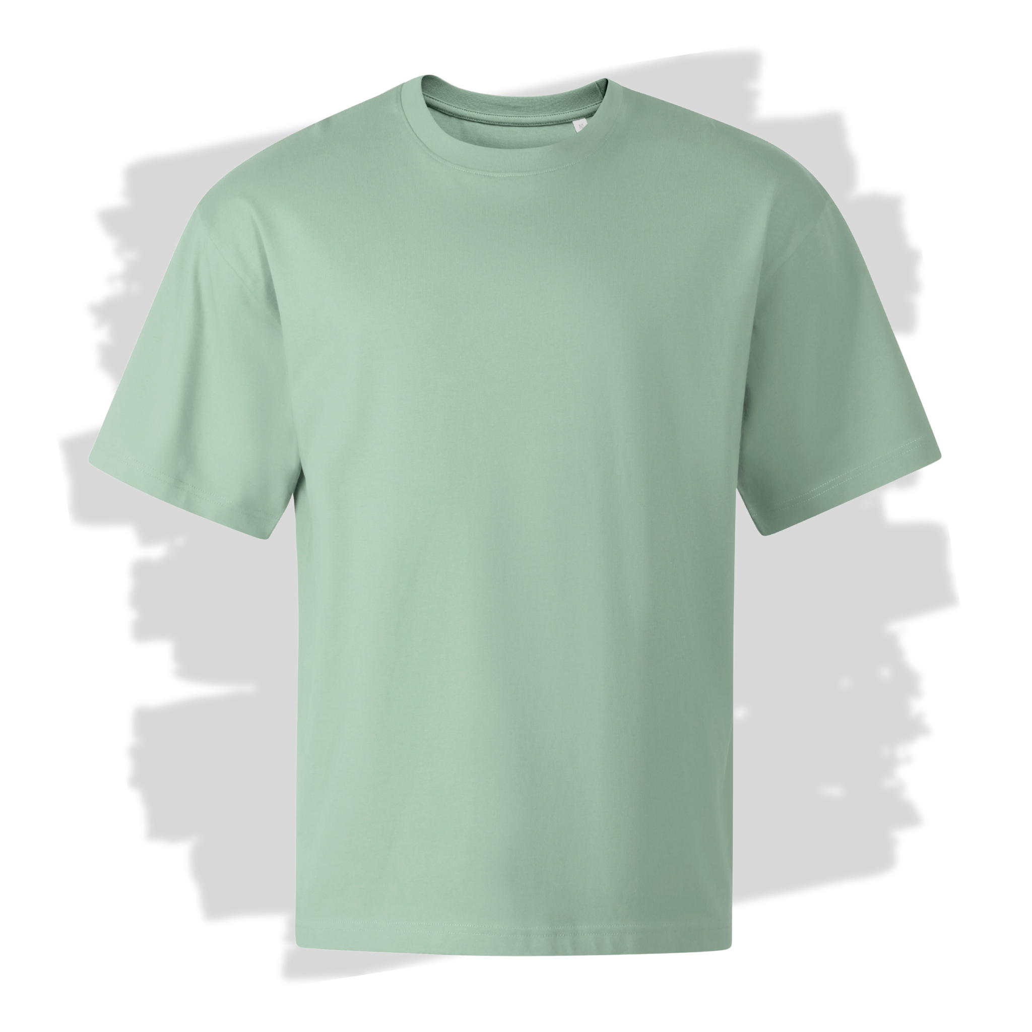 Sage unisex volné triko připravená pro vlastní výšivku z fotky